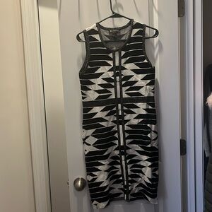 Cute, black and white dress with a hint of silver